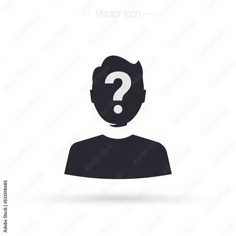 Anonymity Icon User Silhouette With Question Mark Unknown Person