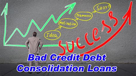 They don't help you pay off debt quickly and, in fact, are designed to keep you in debt as long as possible. Bad Credit Consolidation Loans - YouTube