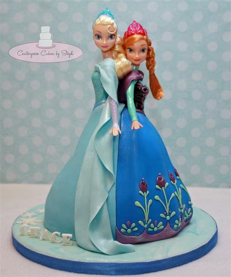 Elsa And Anna Decorated Cake By Centerpiece Cakes By Cakesdecor