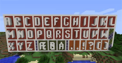 Maybe you would like to learn more about one of these? Made the alphabet in blocks, halfblocks and stair blocks ...