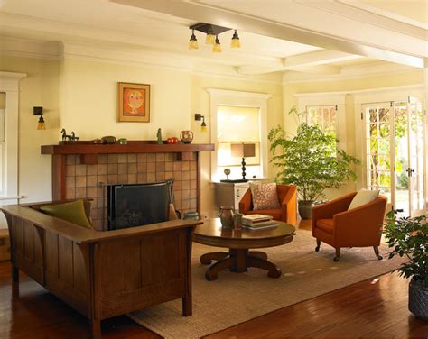Craftsman Bungalow Craftsman Living Room Los Angeles By Dunn