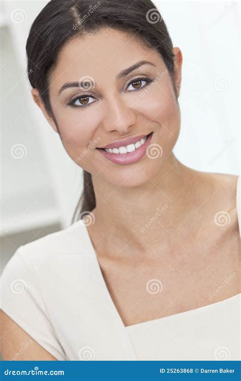 Beautiful Happy Hispanic Woman Smiling Stock Photo Image Of Idyllic