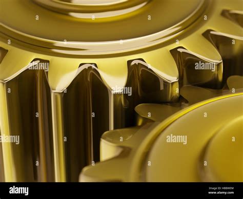 Oiled Gears Concept Closeup 3d Illustration Stock Photo Alamy