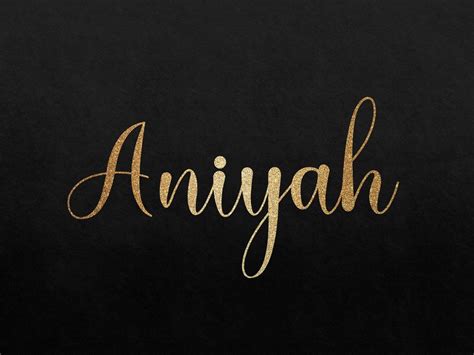 Aniyah Name Svg Png Custom Name Clipart Svg Png Image Gold Etsy New Zealand