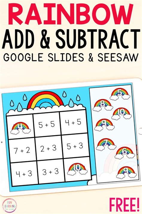 Bring The Fun To Your Math Lessons With These Free Digital Rainbow