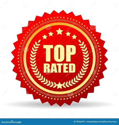 Top Rated Stock Vector Illustration Of Award Mark Rated 78702497