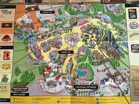 Universal Studios Hollywood Universal Studios Hollywood 1996 Map