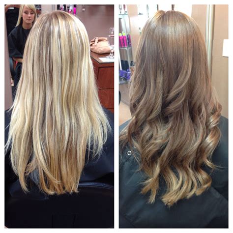 Leighton meester ombre hair color idea: My real life hair transformation. Blonde to brown with a ...