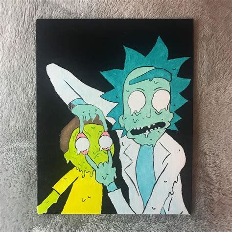 Rick And Morty Acrylic 8 X 10 In Fanart
