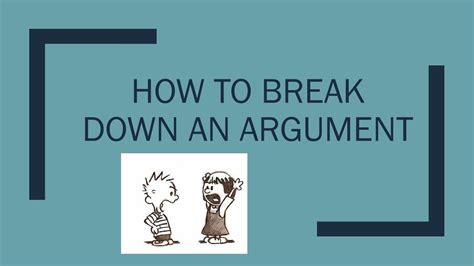 How To Break Down And Argument Youtube