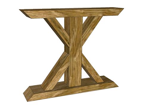 Summary a farmhouse table built using pine with classic x trestle style legs. How to Build a Chunky X Farmhouse Table - Pretty Handy Girl