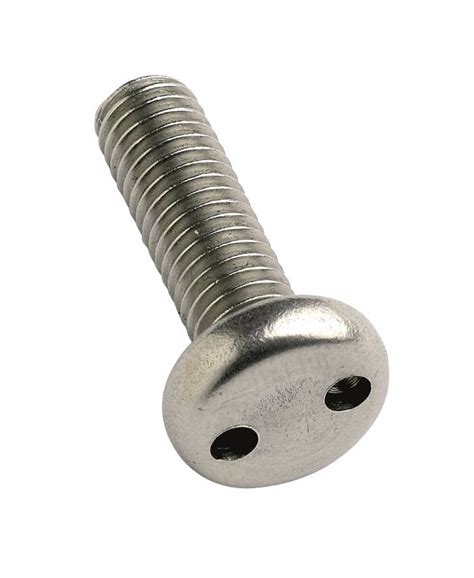 M5 X 50mm Th6 12 A2 Stainless Steel 2 Hole Pan Head Security Screws