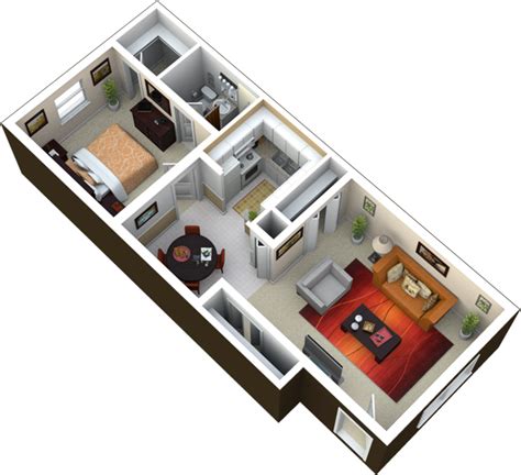 1 Bedroom 1 Bath 700 Sq Ft This Is A Great Floor Plan With Large