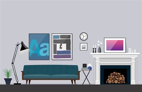 Simple Living Room Illustration Perfect Photo Source Duwikw