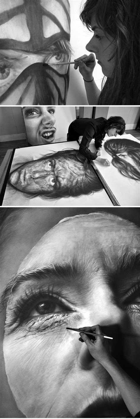 Melissa Cooke Working On Her Graphite Drawings Realistic Art