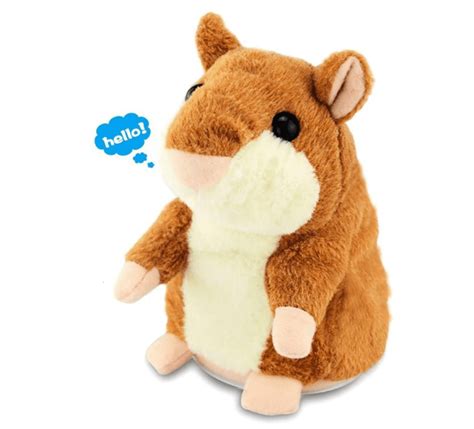 Happon 1 Pc Kids Toys Talking Hamster Repeats What You Say Brown
