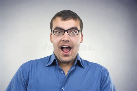 Surprised Young Man Close Up Stock Image Image Of Excited Male 31874579