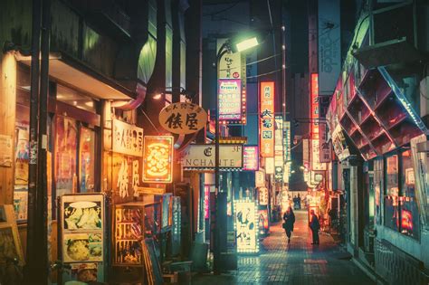 Japan Night Neon Masashi Wakui Wallpapers Hd Desktop And Mobile