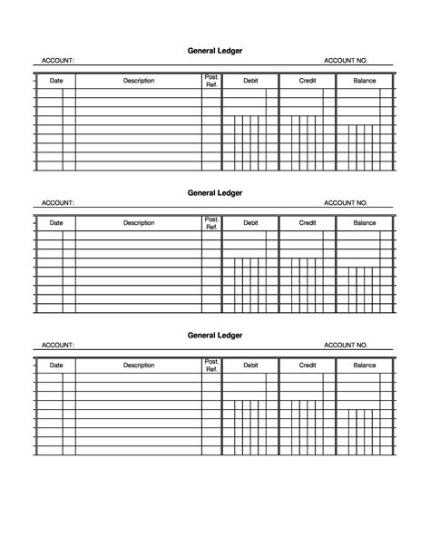 38 Perfect General Ledger Templates Excel Word Templatelab