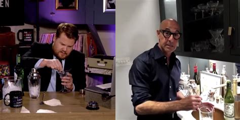 stanley tucci showed james corden how to make a martini
