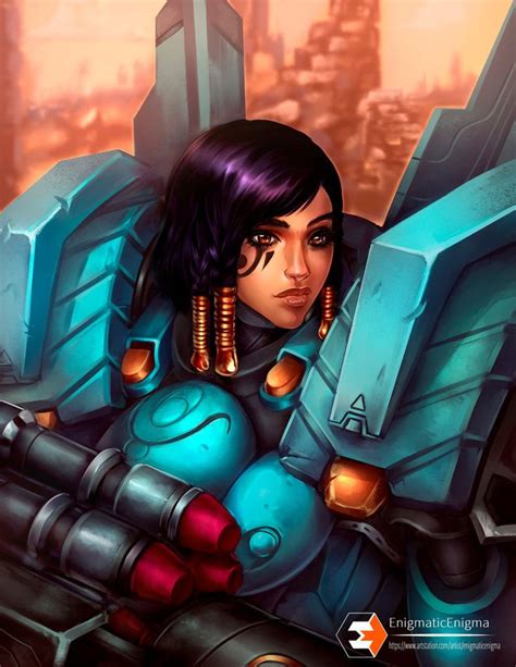 Pharah Portrait By Enigmaticenigma Portrait Overwatch Fan Art