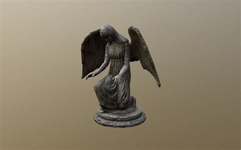 Angel Statue Dae Obj Fbx 3d Printable Vr Ar Ready