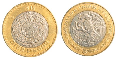 Moneda Del Peso Mexicano Diez Imagen De Archivo Imagen De Efectivo