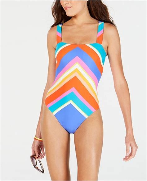 Trina Turk Sunset Chevron One Piece Swimsuit Swimsuits To Wear In