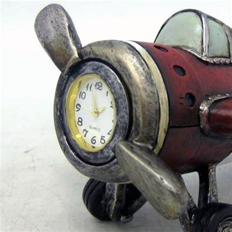 Retro Airplane Clocktable Clockvintage Airpianedesk Etsy