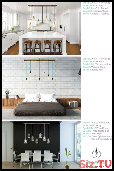 Salle à Manger Lustre Rustique Moderne 7 Pendentif Lumières Antique