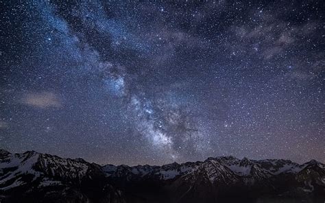 1080x2340px Free Download Hd Wallpaper Milky Way Stars Mountains