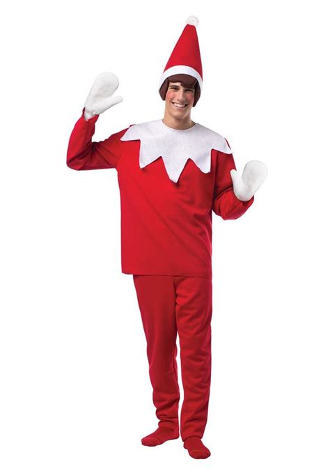 Elf On The Shelf Mens Std Boys Elf Costume Cute Costumes Adult