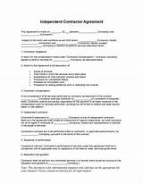 Independent Contractor Agreement Free Template