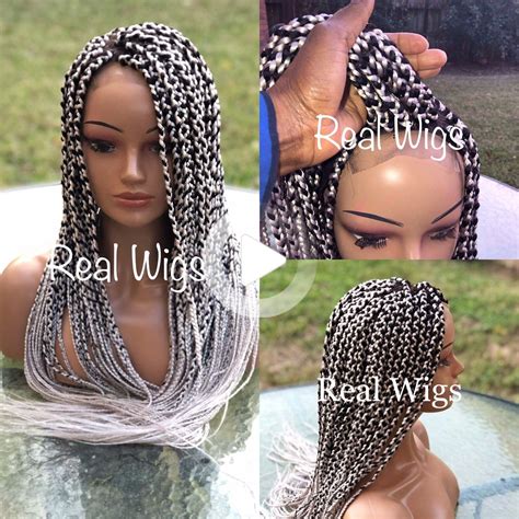 Braided Wig Two Tone Wig Salt And Pepper Mixthe Length In The Picture