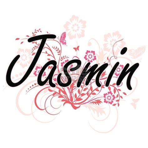 Jasmin Artistic Name Design With Flow Tile Coaster By Tshirts Plus