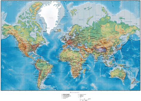 Digital World Terrain Map In Adobe Illustrator Vector Format Plus Jpeg