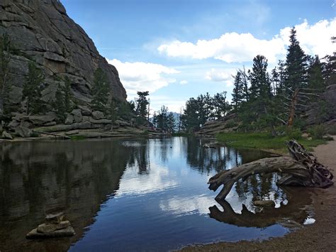 Refections On Gem Lake Gem Lake And Balanced Rock Rocky Mountain