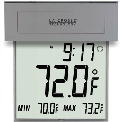 La Crosse Technology 306 605 Solar Window Thermometer With Backlight