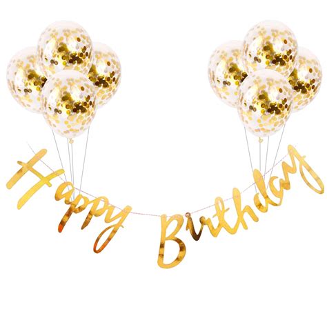 Buy Party Propz Golden Happy Birthday Banner Pcs Birthday Decorations Kit With Golden