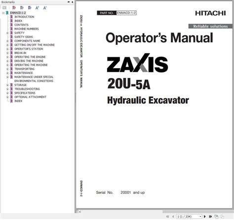 Hitachi Zx20u 5a Operators Manual Enmacd 1 2 Pdf