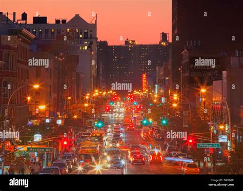 Traffic On 125th Street Harlem New York Stock Photo Alamy