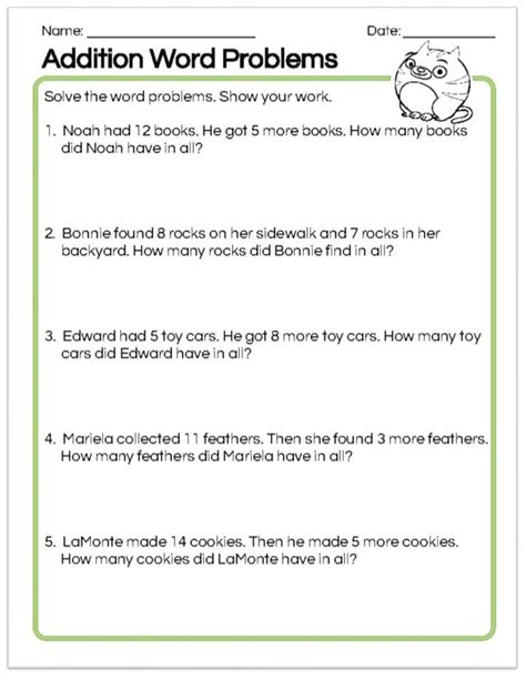 In science education, a word problem is a mathematical exercise where significant background information on the problem is presented in ordinary language rather than in mathematical. 10 Amazing 1st Grade Math Word Problems Worksheets Samples ...