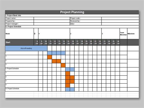 Project Spreadsheet Template Collection