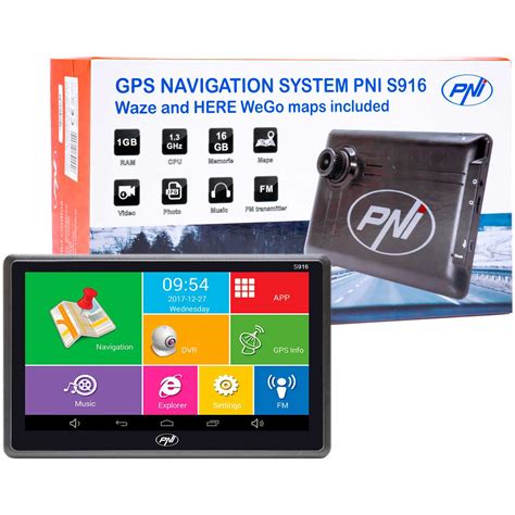 Sistem De Navigatie Gps Dvr Pni S916 Ecran 7 Inch Cu Android 60 Memorie 16 Gb Harti Here