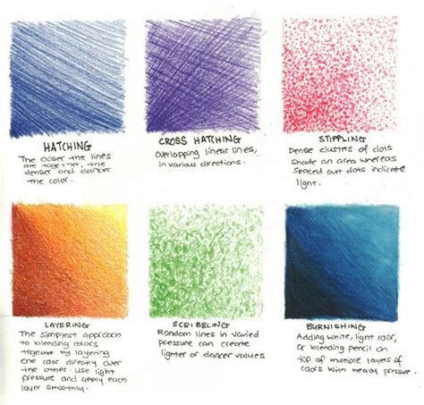 Color Pencil Shading Techniques Are Similar To Pencil And Pen Shading