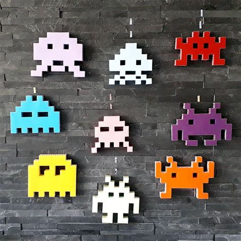Make Your Own Papercraft Space Invaders By Ecogami