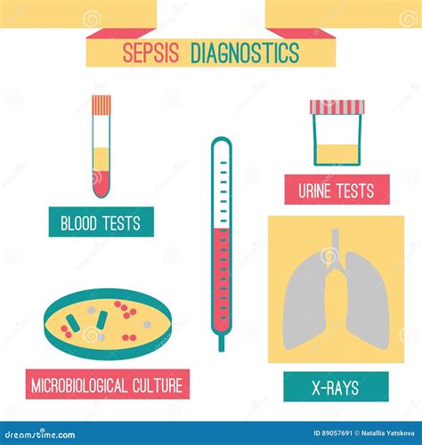 Sepsis Diagnostics Infographics Template Stock Vector Illustration Of