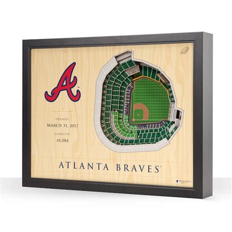 Stadiumviews Atlanta Braves Youthefan Brown Floater Frame 195 In H X