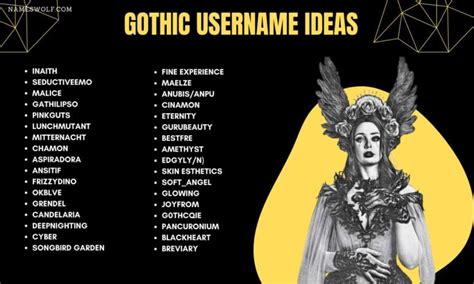 550 Goth Usernames That Reflects Your Personal Style Nameswolf