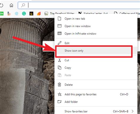 How To Show Icons Only For Sites In Favorites Bar On Microsoft Edge